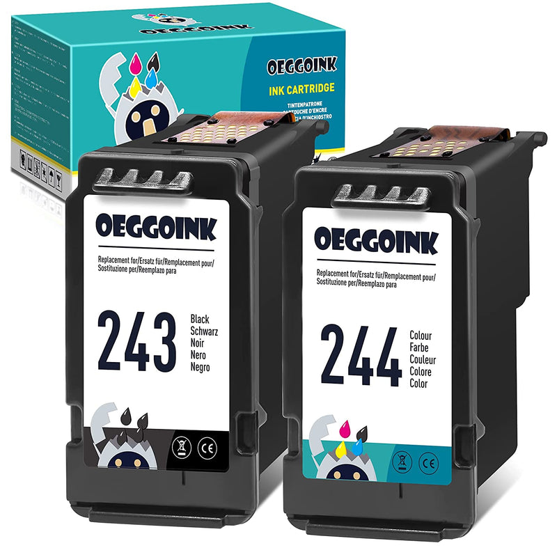 Ink Cartridge Replacement For Canon 243 244 Pg 243 Cl 244 Pg243 Cl244 1 Black 1 Color 2 Pack Compatible With Pixma Tr4520 Mx490 Mx492 Mg2522 Ts3322 Ts3122 T