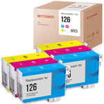 Ink Cartridge Replacement For Epson 126 T126 Stylus Nx430 Workforce 645 545 845 630 520 435 Wf 3540 Wf 3520 2 Cyan 2 Magenta 2 Yellow 6 Pack