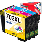 Ink Cartridge Replacement For Epson 702Xl T702Xl 702 T702 To Use With Workforce Pro Wf 3720 Wf 3730 Wf 3733 Printer 1 Cyan 1 Magenta 1 Yellow 3 Pack