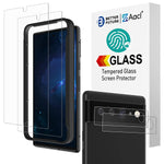 Fingerprint Compatible2 2 Pack2 Pack Tempered Glass For Google Pixel 6 Screen Protector 2 Pack Camera Lens Protector Easy Installation With Alignmentfingerprint Unlockanti Scratchwork With Case