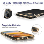 Lohasic For Iphone 11 Pro Max Case Thin Business Slim Premium Pu Leather Luxury Elegant Anti Slip Anti Scratch Full Protective Phone Cover Cases Compatible With Iphone 11 Pro Max2019 6 5 Black