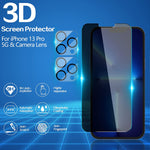 2 2 Pack Ywxtw Iphone 13 Pro Privacy Screen Protector Camera Lens Protector Tempered Glass For Iphone 13 Pro 6 1 Not Fit Iphone 13 Anti Spy 9H Hardness Anti Scratch Bubble Free Case Friendly