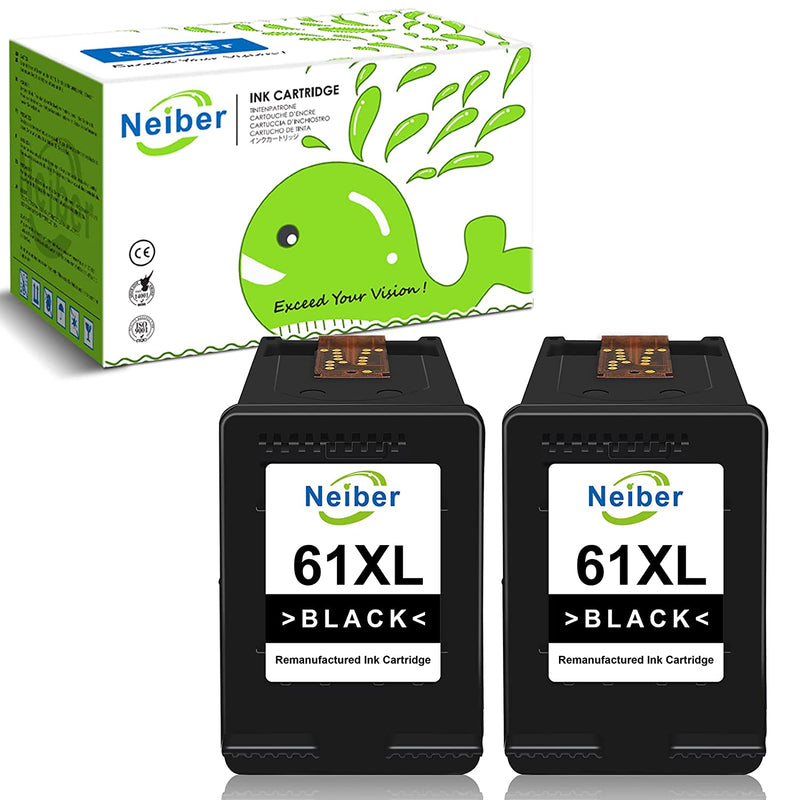 Ink Cartridge Replacement For Hp 61 Xl 61Xl 2 Black Fit With Envy 4500 5530 4502 Officejet 4630 4635 Deskjet 2540 2544 3000 1512 2512 2542 2548 1055 3052A 351