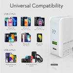 Usb C Wall Charger Manto 32W 2 Port Pd Fast Charger With 20W Usb C Power Adapter Foldable International Travel Power Adapter For Iphone13 12 11 Pro Max Xr Xs X Airpods Pixel Galaxy And More
