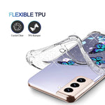 New Clear Glitter Case For Samsung Galaxy S21 Plus Girls Women Bling Spark