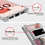 Coveron Designed For Google Pixel 6 Case Slim Flexible Tpu Clear Phone Cover Purple Flower