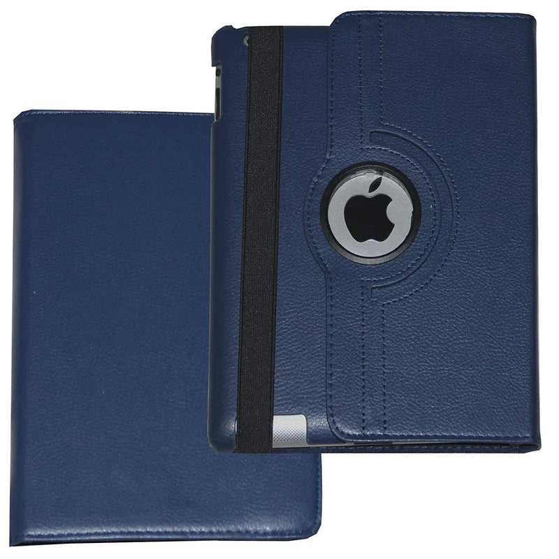 For 2019 Ipad 10 2 7Th Generation Case 360 Degree Rotating Stand Magnetic Smart Leather Cover With Auto Sleep Wake For A2197 A2200 A2198 A2199 Navy