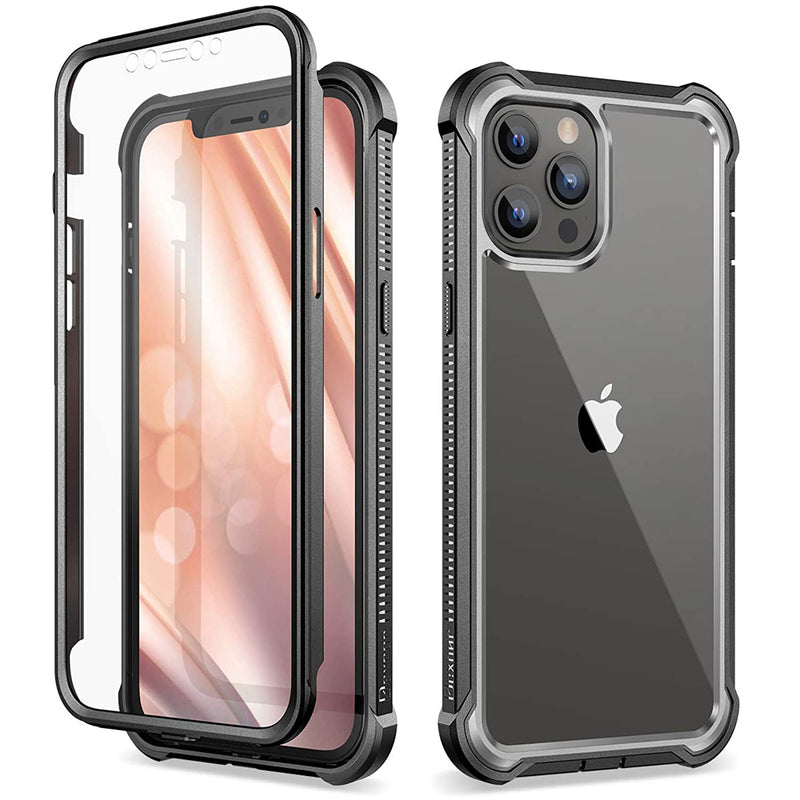 Dexnor Compatible With Iphone 12 Pro Max Case With Screen Protector Clear Military Rugged 360 Full Body Protective Shockproof Hard Defender Heavy Duty Cover Bumper For Iphone 12 Pro Max 6 7 Black