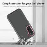 Samsung Galaxy S22 Case Jiunai 2 In 1 Triple Layer Heavy Duty Shockproof Bumper Cover Outdoor Sport Hybrid Protection Rugged Rubber Matte Phone Case For Samsung Galaxy S22 5G 6 1 2022 Grey Pink
