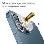 Wsken Camera Lens Protector For Iphone 12 Pro 6 1 Inch Premium Hd Tempered Glass Metal Ring Aluminum Alloy Lens Screen Cover Film Giltter