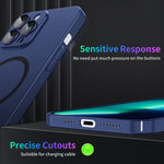 Fanbiya Magnetic Case For Iphone 13 Pro Max Case With Camera Cover Military Grade Protection Slim Thin Soft Tpu Heavy Duty Shockproof Case Compatible With Magsafe Navy Blue 13 Pro Max