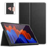 Case For Galaxy Tab S7 Plus Tablet 12 4 Inch 2020 Release Premium Pu Leather Lightweight Slim Smart Stand Cover With Auto Wake Sleep Pencil Holder Fit Galaxy Tab S7 2020 Black