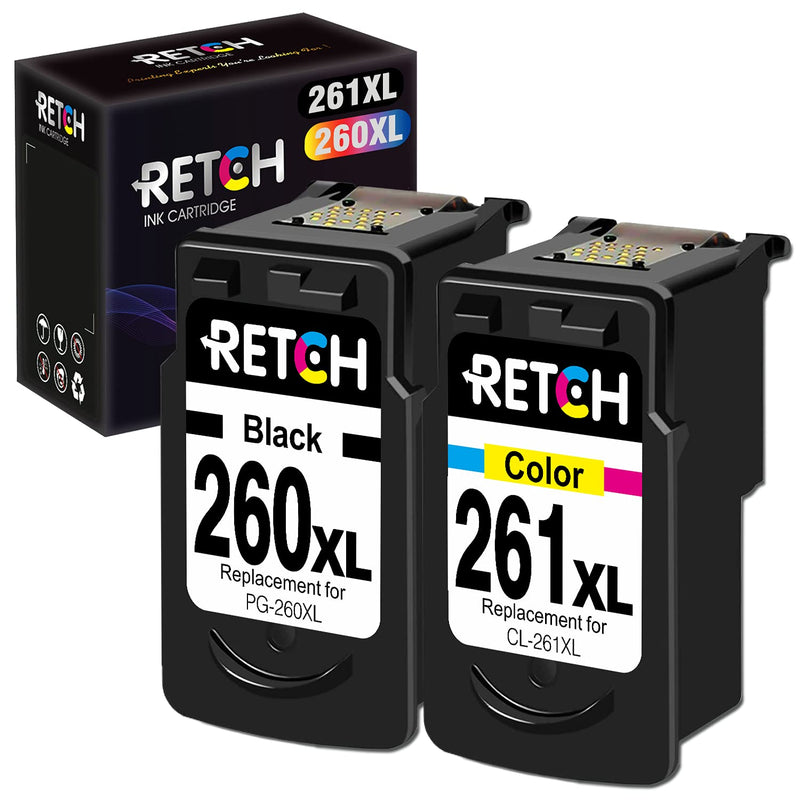 Ink Cartridge Replacement For Canon 260Xl 261Xl 260 Xl 261 Xl Pg 260 Xl Cl 261 Xl Ink For Canon Ts6420 Ts5320 Tr7020 Printer 1 Black 1 Tri Color 2 Pack