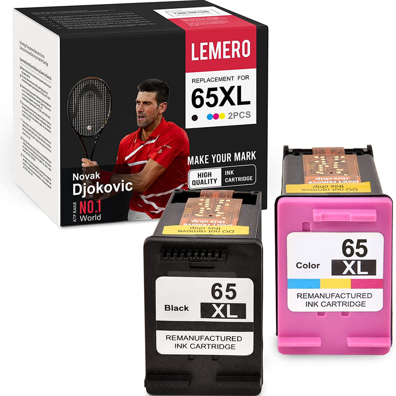 Ink Cartridge Replacement For Hp 65 65Xl Work With Deskjet 3755 3752 2622 3720 3722 Envy 5055 5010 5020 Black Tri Color 2 Pack