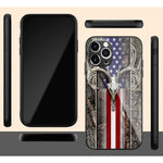 Compatible For Iphone 13 Pro Max Case American Flag Camo Deer Skull Case For Girls Shockproof Slim Fit Anti Scratch Protective Cover For Iphone 13 Pro Max 2021 6 7Inch