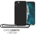 Kwmobile Crossbody Case Compatible With Apple Iphone 13 Case Clear Tpu Phone Cover W Lanyard Cord Strap Transparent Black