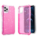 Lcenbk Twinkle Phone Case For Iphone 13 Pro Max Cute Glitter Sparkly Shiny Bling Cover For Women Girls Men Boys With Cushion Crystal Slim Cover Shockproof Tpu Soft Case 6 7 Inch Pink