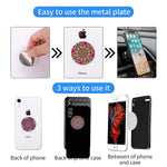 Mr Ylls Phone Metal Plate For Magnetic Mount With 3M Adhesive Stylish Pattern No Fade Color Car Cradle Less Universal Disc Replacement Sticker Flower1