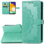 Monwutong Wallet Case For Samsung Galaxy A13 5G Mandala Pattern Pu Leather Flip Case With Magnetic Clasp And Cash Card Slots Holder Cover For Samsung Galaxy A13 5G Mtl Green