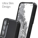 Crave Strong Guard For Galaxy S22 Case Carbon Fiber Pattern Case For Samsung Galaxy S22 6 6 Inch Black