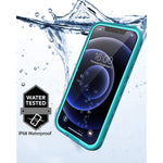 Diverbox Design For Iphone 12 Pro Max Waterproof Case With Kickstand Durable Shockproof Phone Case Cover With Built In Screen Protector For Iphone 12 Pro Max 6 7 Only Lakeblue