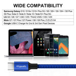 16Ft 5M Extra Long Usb C Cable Etguuds Usb A 2 0 To Usb Type C Cable Fast Charging Nylon Braided Charger Cord For Usb C Phone Tablet Blue