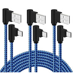 3 Pack 6Ft 90 Degree Right Angle Braided Type C Fast Charging Cable Usb C Quick Charger Power Cord Rapid Charge 2 0 3 0 For Samsung Galaxy S8 S9 S10 S20 5G Note 8 9 Lg V20 V30 V40 V50 V60 Stylo 4 5 6