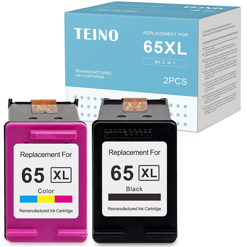 Ink Cartridge Replacement For Hp 65 65Xl 65 Xl Use With Hp Envy 5055 5052 5058 Deskjet 3755 2655 3752 3720 3722 3723 3758 2652 2622 2624 Printer Black Tri Colo