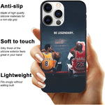 Designed For Iphone 13 Pro Case Basketball Superstars Kobe Bryant Mj Design Compatible With Iphone 13 Pro Case 6 1 Inch Tpu Slim Fit Soft Cover Anti Scratch Shockproof Case Kobe Jordan