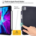 New Procase Navy Ipad Pro 12 9 2020 2018 Soft Flexible Case With Apple Pencil Holder Bundle With Ipad Pro 12 9 Tempered Glass Screen Protector