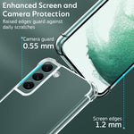 Galaxy S22 Plus 5G Case Ouba Rubber Slim Thin Flexible Clear Tpu Shock Absorbing Corners Anti Scratches Lightweight Gel Soft Silicone Protective Case Cover For Samsung Galaxy S22 Plus