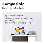 Ink Cartridge Replacement For Epson 802 802Xl T802Xl Ink Combo Pack For Workforce Pro Wf 4730 Wf 4734 Wf 4740 Wf 4720 Ec 4020 Ec 4030 Ec 4040 Printer Black 2