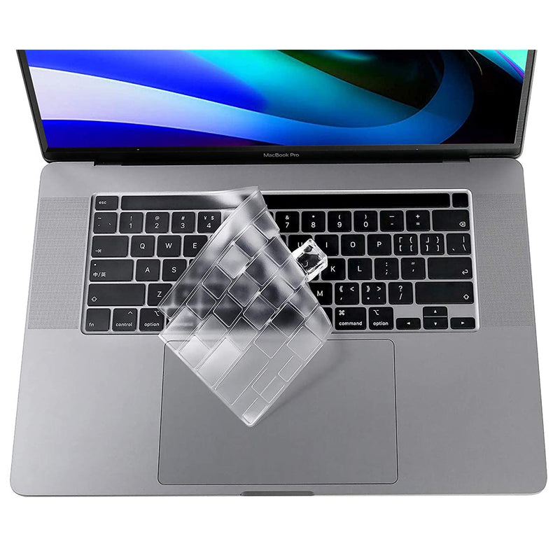 Ultra Thin Keyboard Cover For 2020 Newest Macbook Pro 13 Inch A2338 M1 A2289 A2251 2020 2019 New Macbook Pro 16 Inch A2141 With Touch Bar Touch Id Keyboard Cover Protective Skin Clear