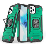 Ook Shockproof Case For Iphone 13 Pro Max Dropproof Protective Heavy Duty Dark Green Case Magnetic Car Mount Ring Kickstand Case For Iphone 13 Pro Max 6 7 Inch