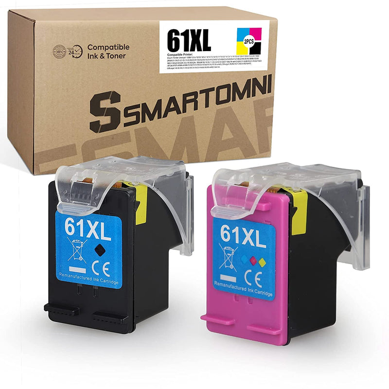 61Xl Ink Cartridge Replacement For Hp 61 Xl Combo Pack For Hp Officejet 2620 4630 Envy 4500 5530 5535 Deskjet 1000 1055A 2050 3050 E Aio Printer 2 Pack Black
