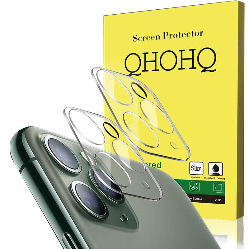 2 Pack Qhohq Camera Lens Protector Compatible With Iphone 11 Pro Max6 5 And Iphone 11 Pro5 8 Tempered Glass Film Easy To Install 9H Hardness Anti Scratch Screen Protector Hd Clear
