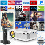 Upgraded Portable Mini Projector 7500Lumens with 100" Full HD 1080P Supported