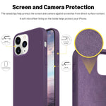 Mcfance Silicone Case For Iphone 13 Pro Max Ultra Slim Full Body Shockproof Protective Phone Case With Soft Anti Scratch Microfiber Lining 6 7 Inch 2021 Purple