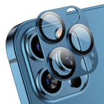 2 Pack Korecase For Iphone 12 Pro Max 6 7 Metal Camera Lens Protector Tempered Glass Film Strong Adhesion 9H Hardness Scratch Resistant Camera Lens Cover Sierra Blue
