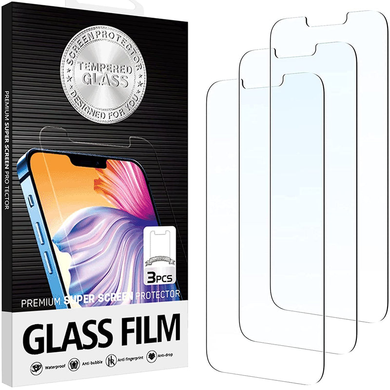 Icell Compatible For Iphone 13 Pro Max 6 7 Inch 3 Pack Screen Protector 9H Hardness Tempered Glass Film Transparent 6 1 Inch