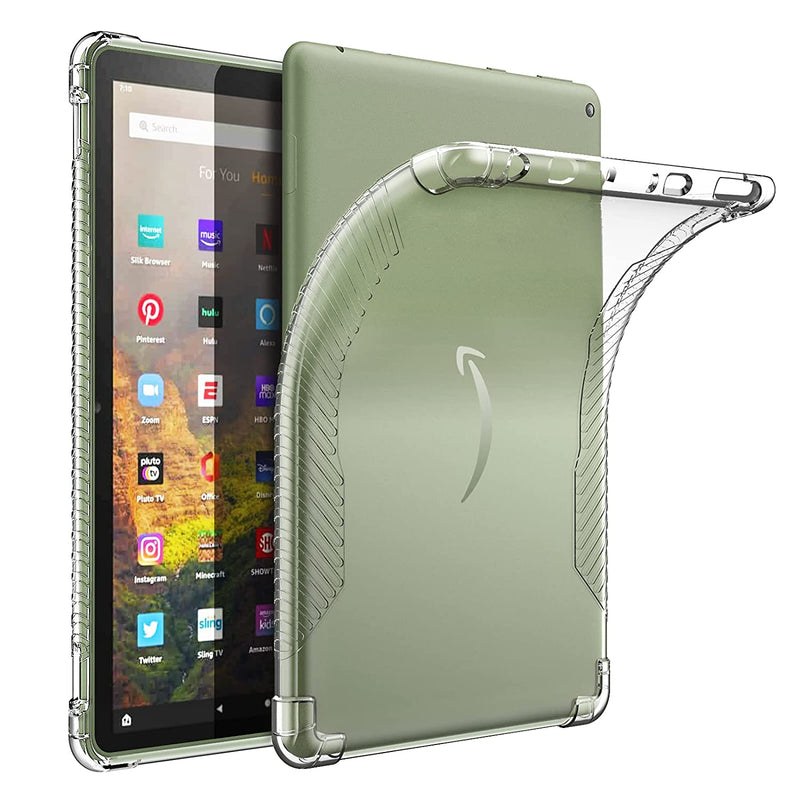 New Moko Case Fits All Kindle Fire Hd 10 10 Plus Tablet 11Th Generation 2021 Release 10 1 Ultra Clear Soft Flexible Transparent Tpu Skin Bumper Ba
