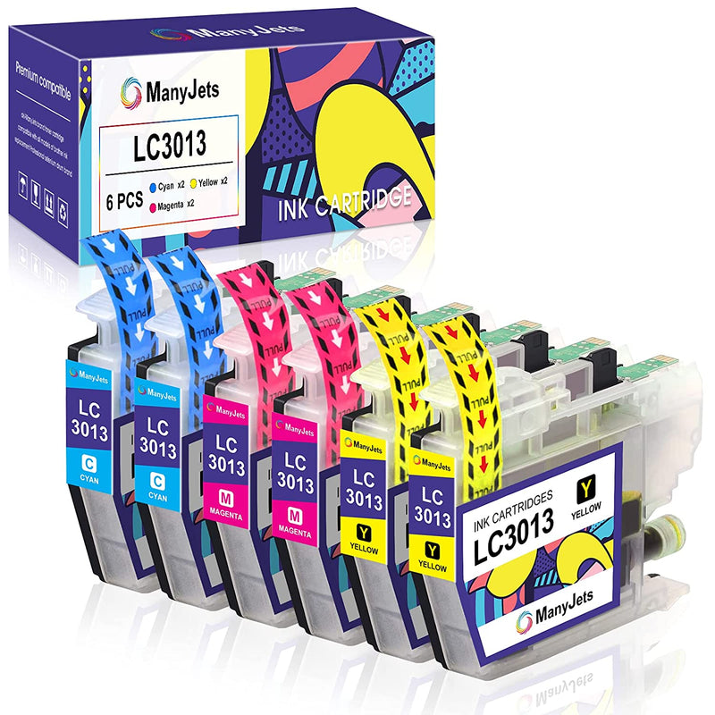 Lc3013 Compatible Ink Cartridge Replacement For Brother Lc3013 Lc3011 Work With Brother Mfc J497Dw Mfc J895Dw Mfc J690Dw Mfc J491Dw 2 Cyan 2 Magenta 2 Yellow