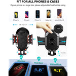 Car Phone Mount The Most Stable Version Long Arm Suction Cup Phone Holder For Car Dashboard Windshield Air Vent Hands Free Clip Cell Phone Holder Compatible With All Mobile Phones