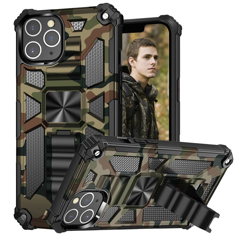 For Iphone 13 Pro Case With Kickstand Camo Military Grade Protection Case Anti Drop Sturdy Protective Shockproof Rugged Camouflage Cover For Apple Iphone 13 Pro Army Green