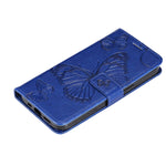 Lemaxelers Galaxy A03 Case Samsung A03 Wallet Case Pu Leather Elegant Embossed Magnetic Cover With Flip Kickstand Card Holder Cover For Samsung Galaxy A03 Big Butterfly Blue Kt