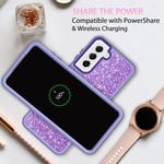 Coolwee Full Protective Case For Galaxy S21 Fe 5G Heavy Duty Hybrid 3 In 1 Rugged Shockproof Women Girls For Samsung Galaxy S21 Fe 6 4 Inch Light Purple