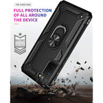 Samsung S21 Fe Case Galaxy S21 Fe Case Pushimei Military Grade Heavy Duty Protection Phone Case Cover With Hd Screen Protector Magnetic Ring Kickstand For Samsung Galaxy S21 Feblack Military Case