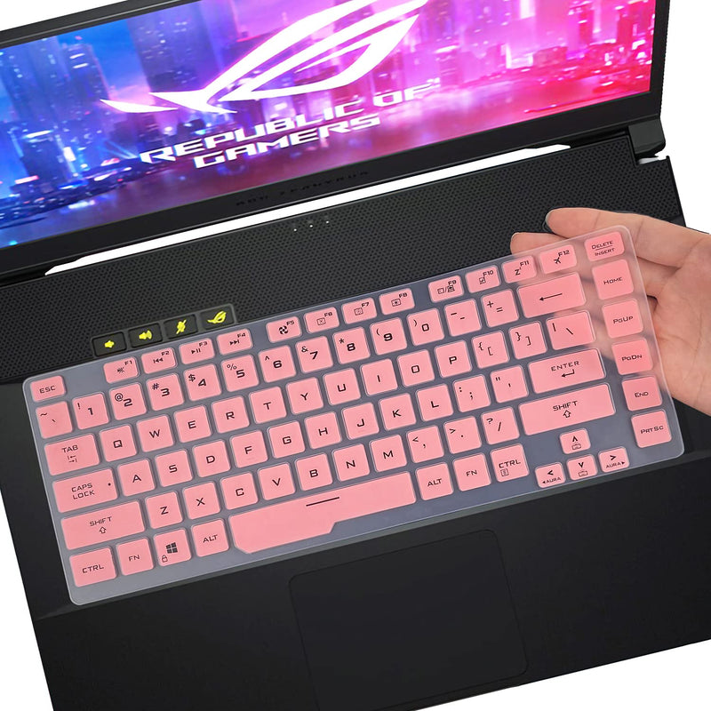 Mubuy Keyboard Cover For Asus Rog Strix G15 G532Lws G512Lw Es76 G512Lv Es74 Gl531Gt Eb76 15 6 Asus Rog Strix Scar Gaming G531Gv Db76 G531Gt Bi7N6 Keyboard Skin Pink