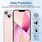 2 2 2 Pack Ouba Screen Protector Compatible With Iphone 13 6 1 Inch Not For Pro 2 Pcs Front 2 Pcs Back Protector 2 Pcs Camera Lens Protector Tempered Glass With Installation Frame