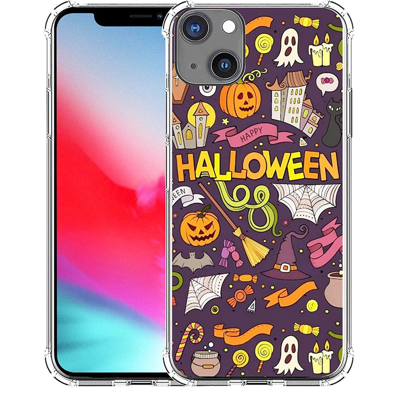 Case For Iphone 13 Mini Halloween Muqr Gel Silicone Slim Drop Proof Protection Cover Compatible For Iphone 13 Mini Silicone Halloween Holiday Design Theme Pumpkin
